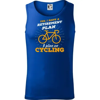 Oranžové kolo - Yes, I have a retirement plan, I plan on cycling - Tílko pánské Core - S ( Královská modrá )