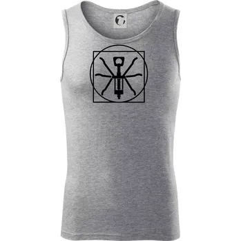 Vitruviánský otvírák - Tílko pánské Core - XL ( Tmavě šedý melír )