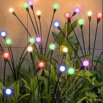 Venkovní osvětlení Sada 2 ks Solární Zahradní Lampa Zapichovací Koule Multikolor