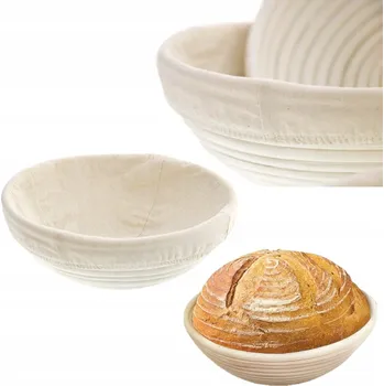 Nákupní košík Proutěný košík kulatý s plátnem 25 cm - Patisse