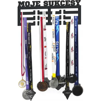 Věšák Nástěnný VĚŠÁK na MEDAILE ČERNÝ + držák pro VELMI rychlou montáž