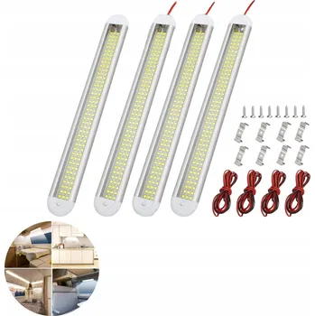 Osvětlení interiéru vozidel LED LAMPA S VYPÍNAČEM OSVĚTLENÍ INTERIÉRU AUTA 12V 2KS