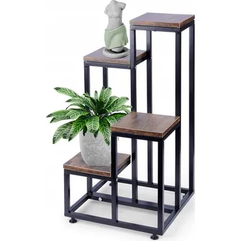 Stojan na květiny Stojan na květináče, patrový regál, kovové květiny, rostliny, držák na květináč, polička