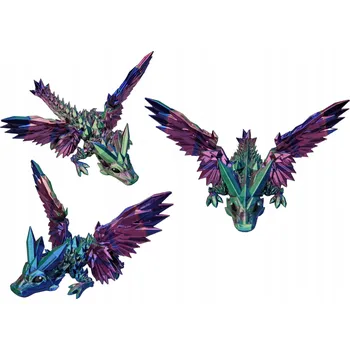 Figurka Pohyblivý Drak s Křídly Carnival figurka 3D tisk Crystal Dragon