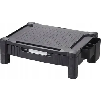 Podstavec pod monitor PODSTAVEC POD MONITOR Q-CONNECT, 43,4X33,6 CM, S NASTAVITELNOU VÝŠKOU, ČERNÝ