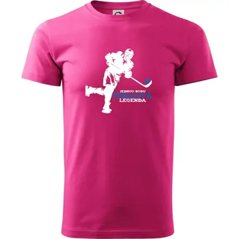 Jednou budu hokejová legenda - Klasické pánské triko vyšší gramáže - XS ( Purpurová )