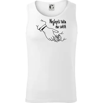 Ruka - Nejlepší táta na světě - Tílko pánské Core - L ( Bílá )