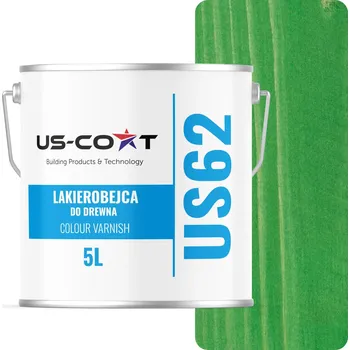 barva a nátěr na dřevo Lazurovací lak US-Coat 5 l zelená polomatná