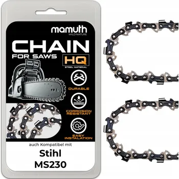 Pilový řetěz 2x Řetěz 35 cm pro pilu Stihl MS230, 1,3 mm, 3/8", 52 článků