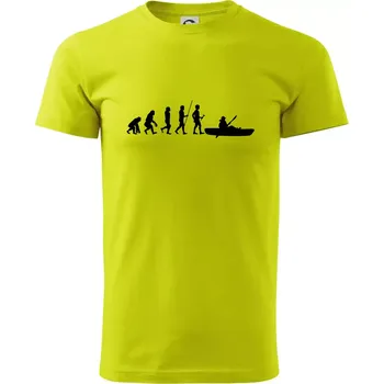 Evoluce kanoe krátká - Klasické pánské triko vyšší gramáže - 4XL ( Limetková )