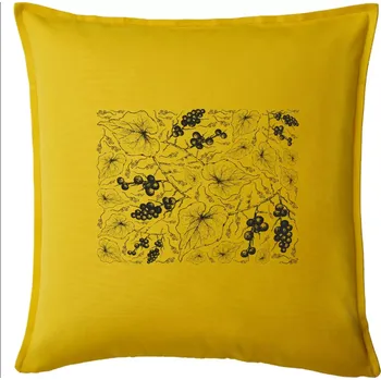Polštář Vinné listy tapeta - Polštář 50x50 - 50x50 - Pouze potah ( Žlutá )
