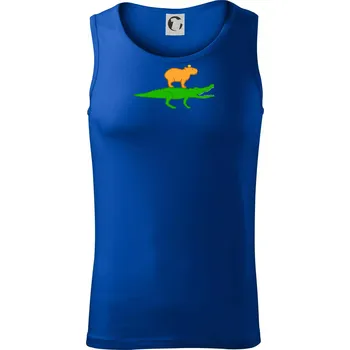 Kapybara na krokodýlovi (Moňas) - Tílko pánské Core - L ( Královská modrá )