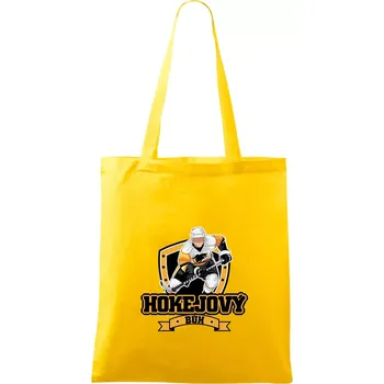 Nákupní taška Hokejový bůh - Taška bavlněná - 42 x 38 cm ( Žlutá )