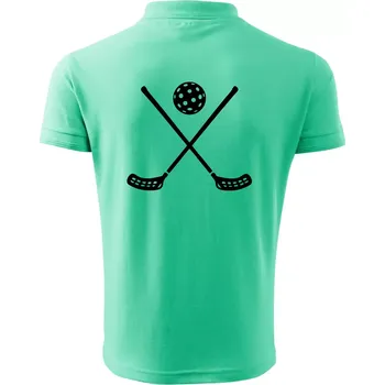 Pánská košile Florbalové hokejky - Polokošile pánská Pique Polo 203 - 4XL ( Mátová )