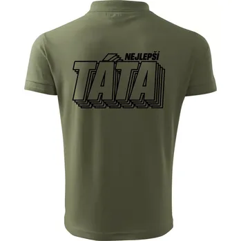 Pánská košile Nápis nejlepší táta - Polokošile pánská Pique Polo 203 - S ( Khaki )