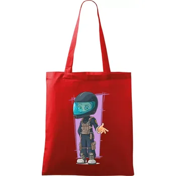 Vesmírný voják fialový - Taška bavlněná - 42 x 38 cm ( Červená )