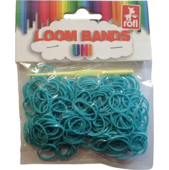 dětská sada na výrobu šperků Gumičky pro výrobu náramků 200+ doplňků TYRKYSOVÉ