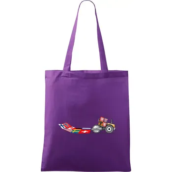 Hokej ČR válec - Taška bavlněná - 42 x 38 cm ( Fialová )