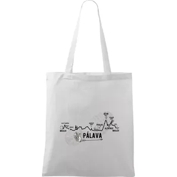 Profil kopců - Kolem Pálavy - Taška bavlněná - 42 x 38 cm ( Bílá )