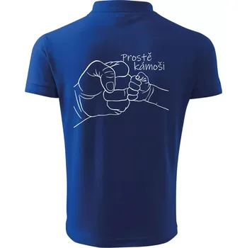 Pánská košile Prostě kámoši - ruka - Polokošile pánská Pique Polo 203 - 4XL ( Královská modrá )