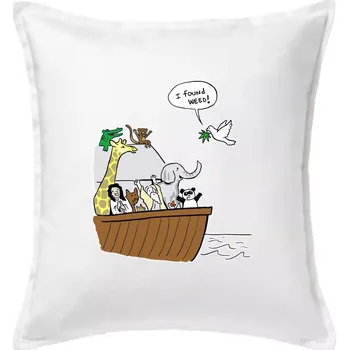 Polštář Pravda s Noemovou archou - Polštář 50x50 - 50x50 - Včetně výplně ( Bílá )