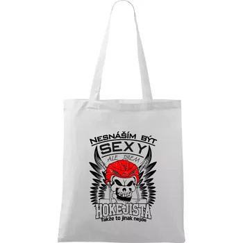 Nesnáším být sexy - Hokejista - Taška bavlněná - 42 x 38 cm ( Bílá )
