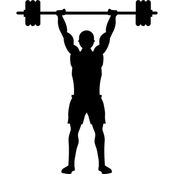 Samolepící dekorace Samolepka na stěnu činky bench press 15x12cm