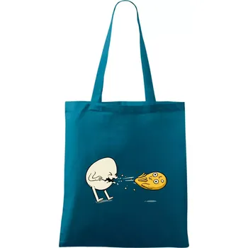 Vajíčko kejch - Taška bavlněná - 42 x 38 cm ( Petrolejová )