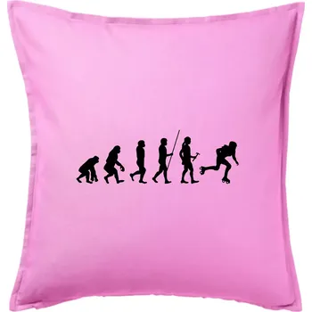 Polštář Evoluce inline žena - Polštář 50x50 - 50x50 - Pouze potah ( Růžová )