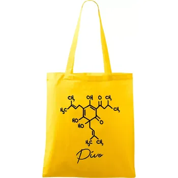 Barová chemie - pivo - Taška bavlněná - 42 x 38 cm ( Žlutá )