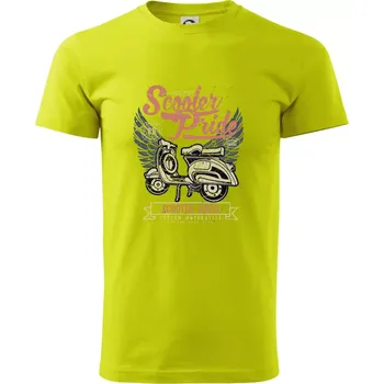Pánské tričko Scooter Pride - Klasické pánské triko vyšší gramáže - 4XL ( Limetková )