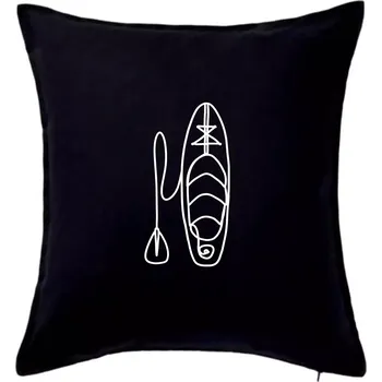 Polštář Paddleboard jedním tahem - Polštář 50x50 - 50x50 - Pouze potah ( Černá )