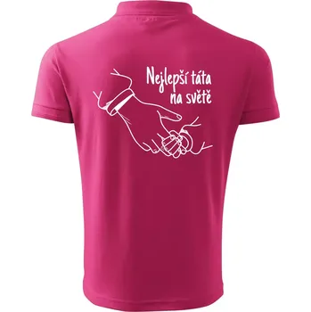 Pánská košile Ruka - Nejlepší táta na světě - Polokošile pánská Pique Polo 203 - L ( Purpurová )