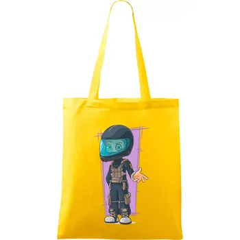 Vesmírný voják fialový - Taška bavlněná - 42 x 38 cm ( Žlutá )