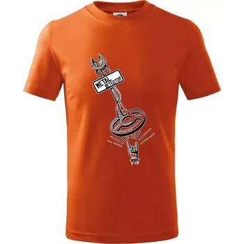 Chlapecké oblečení Metal detector rock - Tričko dětské bavlněné - 104-110cm / 3-4 roky ( Oranžová )
