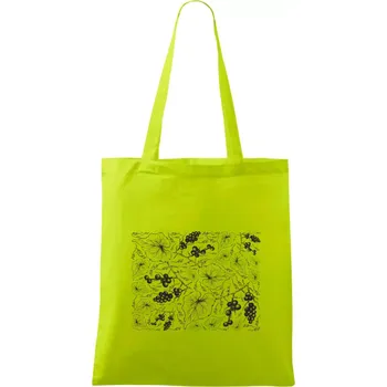 Vinné listy tapeta - Taška bavlněná - 42 x 38 cm ( Limetková )