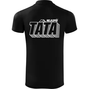Pánská košile Nápis nejlepší táta - Polokošile Victory sportovní (dresovina) - L ( Černá )