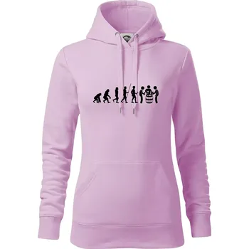 Dámská mikina Evoluce sklípek - Mikina dámská Cape s kapucí - XS ( Orchid )