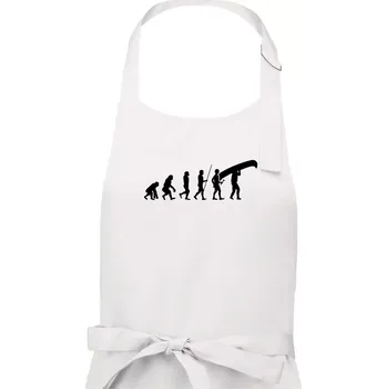Kuchyňská zástěra Evoluce kanoe nad hlavou - Pánská zástěra na vaření - Univerzální velikost ( Bílá )