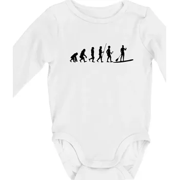 Evoluce paddleboard muž - Body kojenecké s dlouhým rukávem - Dlouhý r. do 3 měs ( Bílá )