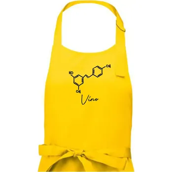 Kuchyňská zástěra Barová chemie - víno - Dámská zástěra na vaření - Univerzální velikost ( Žlutá )