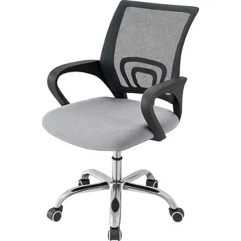 Potah na židli Sametový potah na kancelářskou židli - Světle šedý, XL