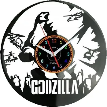 Hodiny GODZILLA NÁSTĚNNÉ HODINY DEKORATIVNÍ MODERNÍ VINYLOVÁ DESKA JAKO DÁREK