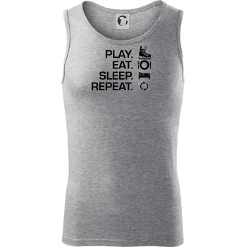 Pánské termoprádlo Play Eat Sleep Repeat hokej - Tílko pánské Core - XL ( Tmavě šedý melír )