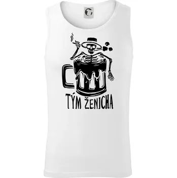 Tým ženicha kostra - Tílko pánské Core - M ( Bílá )