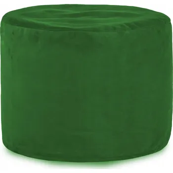 Taburet Taburet CILINDRO PLYŠOVÝ taburet / sedák TMAVĚ ZELENÝ