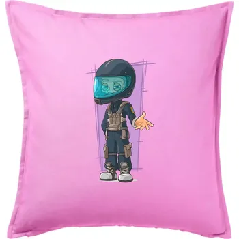 Polštář Vesmírný voják fialový - Polštář 50x50 - 50x50 - Pouze potah ( Růžová )