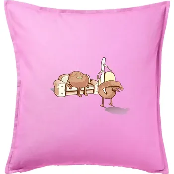 Polštář Brambora striptýz - Polštář 50x50 - 50x50 - Pouze potah ( Růžová )