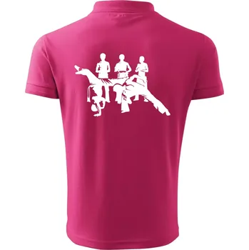 Pánská košile Capoeira všichni - Polokošile pánská Pique Polo 203 - 4XL ( Purpurová )