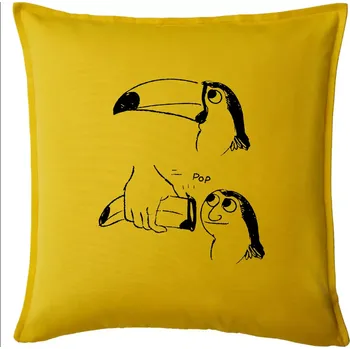 Polštář Proměna tukana - Polštář 50x50 - 50x50 - Pouze potah ( Žlutá )